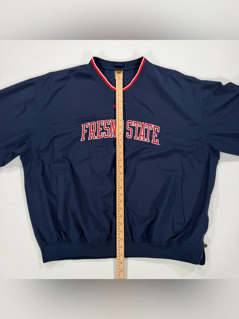 Vintage Nike Team Fresno State Bulldogs Windshirt Jacket Pullover XXL Navy Y2K